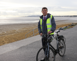 Eamon Ryan with bicycle