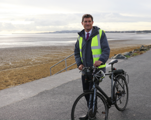 Eamon Ryan with bicycle 