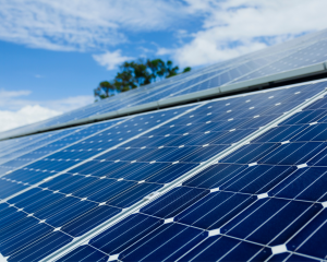 Solar panels on a roof