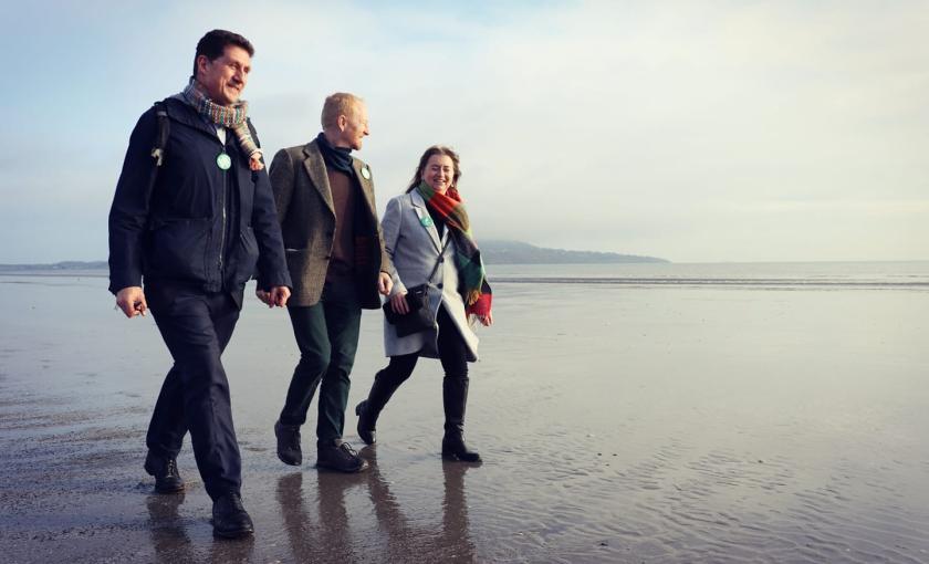 Eamon Ryan David Healy and Caroline Conroy in Dublin Bay North