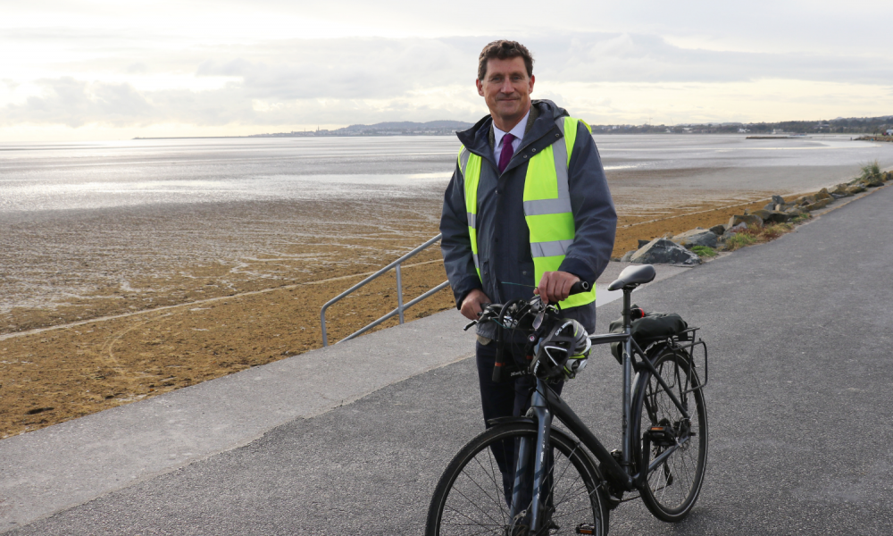 Eamon Ryan with bicycle 