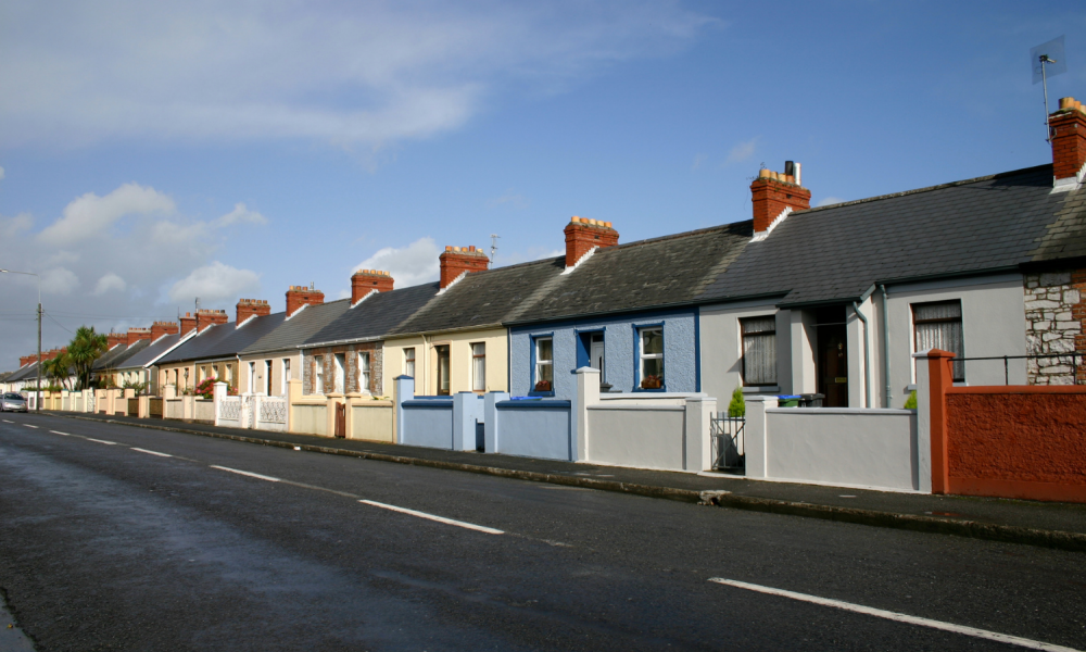  Name Irish houses - stock image