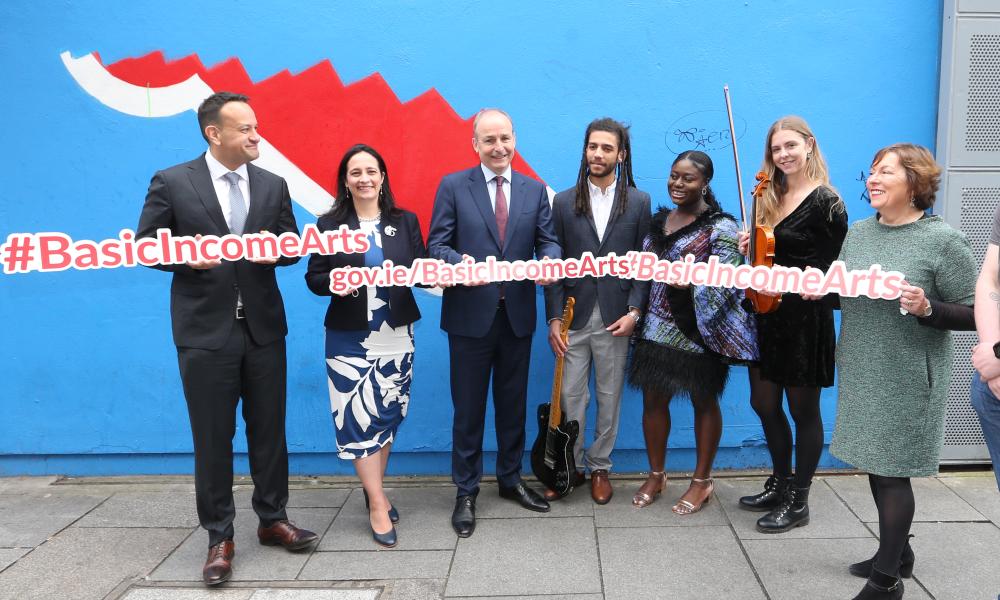 Green Party Deputy Leader, Minister Catherine Martin at the launch of the Basic Income for the Arts pilot scheme