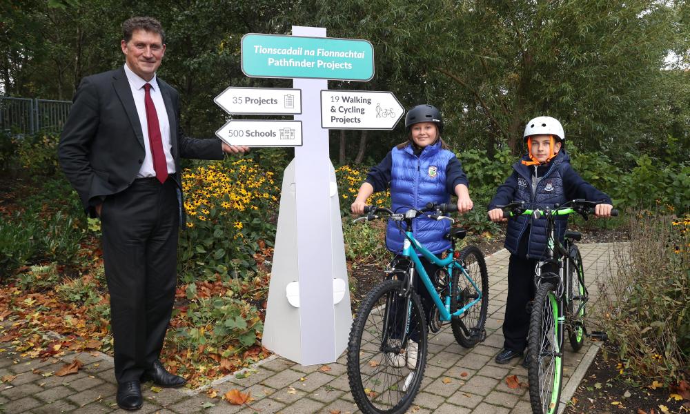 Green Party Minister Eamon Ryan launching the Pathfinders project in Tallaght