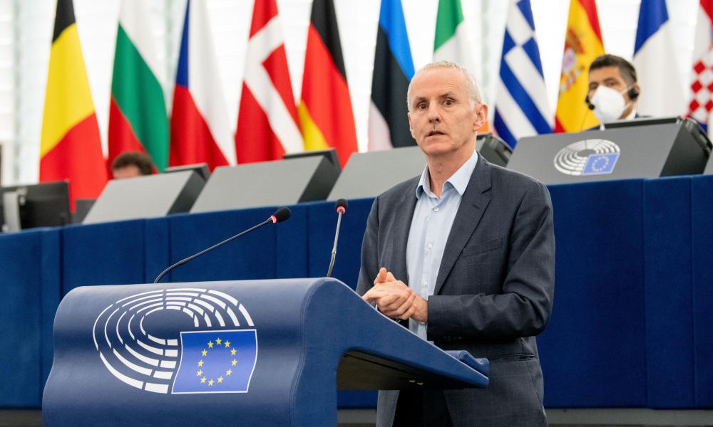 Ciaran Cuffe speaking in the EU Parliament