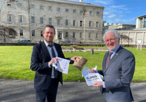 Ministers Malcolm Noonan and Steven Matthews announce the basking shark is to be protected under the Wildlife Act with the status of a ‘protected wild animal’.